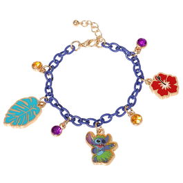 Disney Pulsera Charm Stitch Disney Morada Esmaltada