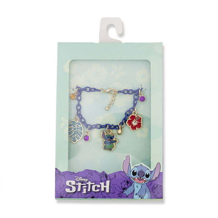 Disney Pulsera Charm Stitch Disney Morada Esmaltada