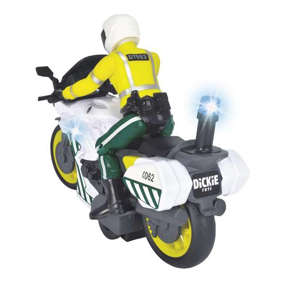 Smoby Moto Fricción Guardia Civil con Figura, Luz y Sonido 17 cm