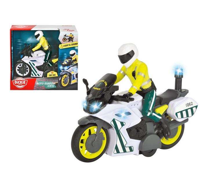 Smoby Moto Fricción Guardia Civil con Figura, Luz y Sonido 17 cm
