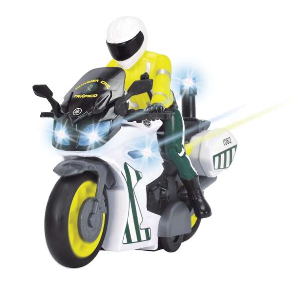Smoby Moto Fricción Guardia Civil con Figura, Luz y Sonido 17 cm