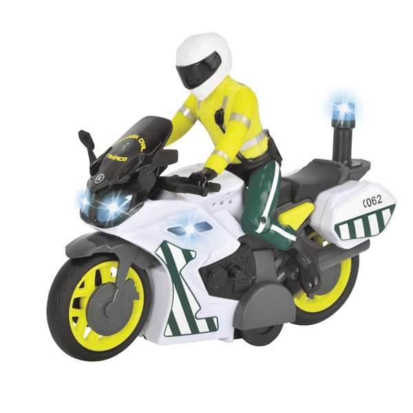 Smoby Moto Fricción Guardia Civil con Figura, Luz y Sonido 17 cm