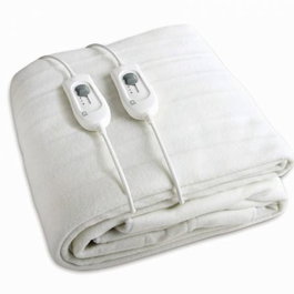 Haeger Confort Sleep Manta Eléctrica 150x140 cm Doble 2x60W 3 Niveles de Temperatura con 2 Controles Desmontables