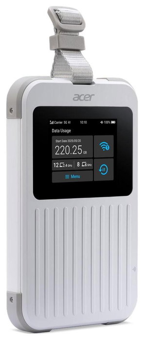 Acer Connect Enduro M6E 5G Router Móvil GSM Wi-Fi 6E 2.4/5/6 GHz 300/1200/1200 Mbps 5G 4G LTE Batería 8000 mAh Blanco