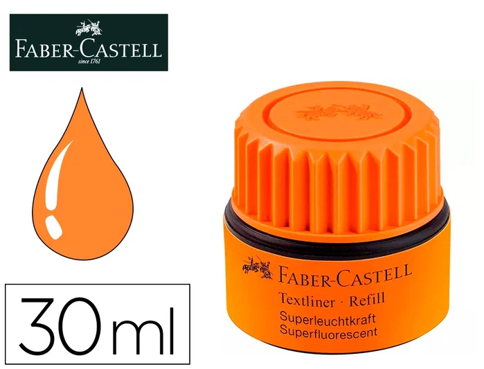 Faber-Castell Tinta de Recambio para Rotulador Textliner Naranja Faber-Castell Tinta de Recambio para Rotulador Textliner Naranja