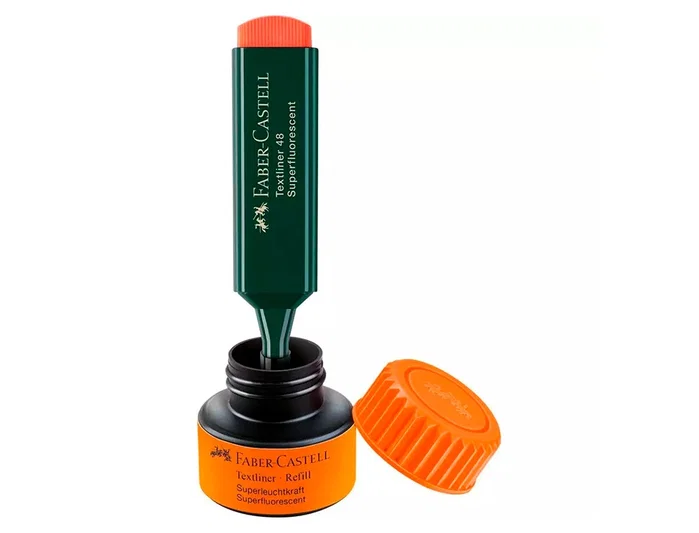Faber-Castell Tinta de Recambio para Rotulador Textliner Naranja Faber-Castell Tinta de Recambio para Rotulador Textliner Naranja