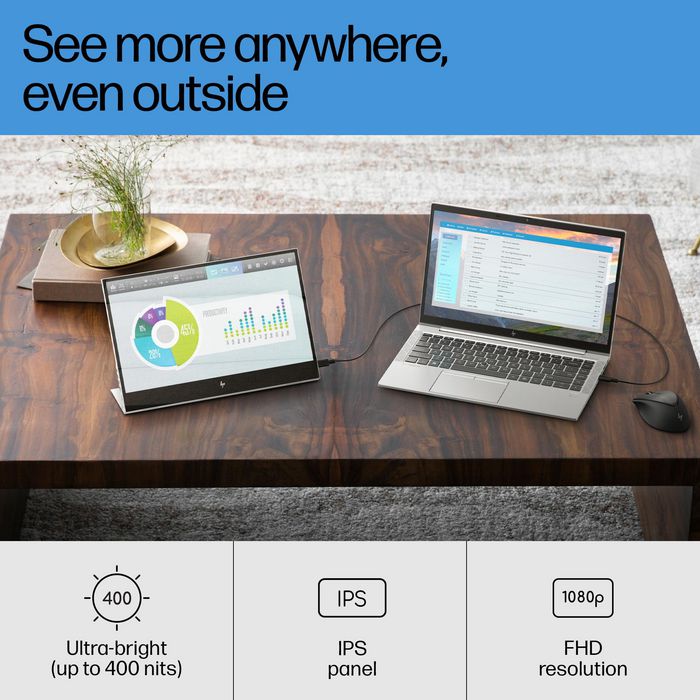 HP E14 G4 Monitor Portátil 14 IPS Full HD Plata HP E14 G4 Monitor Portátil 14 IPS Full HD Plata