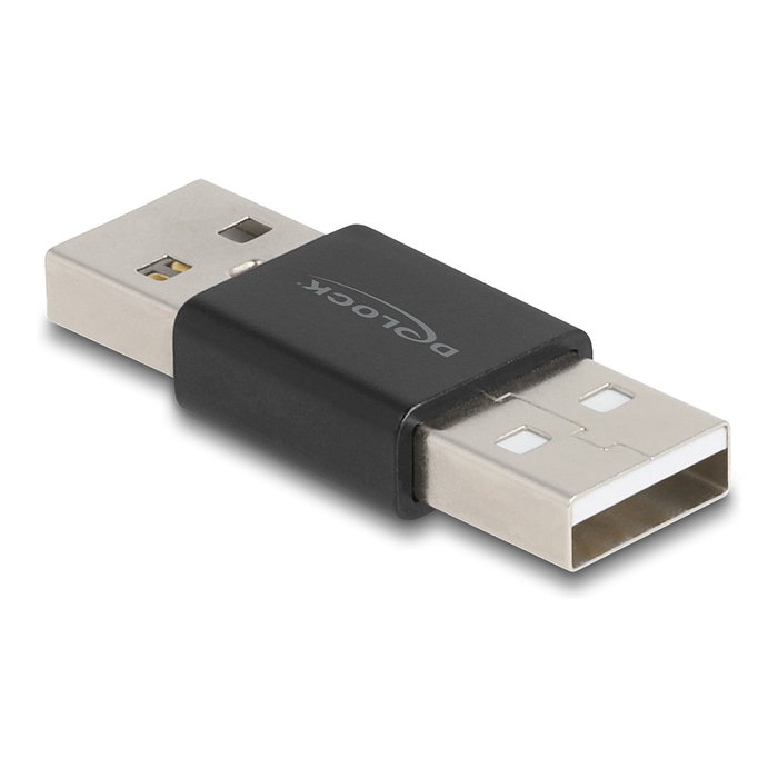 DeLOCK Adaptador Cambiador de Género USB 2.0 Tipo-A Macho a Macho Metal Negro DeLOCK Adaptador Cambiador de Género USB 2.0 Tipo-A Macho a Macho Metal Negro