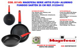 MAGEFESA FINSTOCK ARTIS PLUS+ Sartén de Aluminio Fundido 26 cm