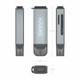 AISENS Multilector Externo ASCR-2C10-GR Gris USB-C