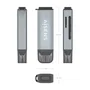 Aisens ASCR-2C10-GR Lector de Tarjetas SD, Micro SD, MMC, USB-C (3.2 Gen 1) Plug & Play - Color Gris