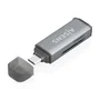 Aisens ASCR-2C10-GR Lector de Tarjetas SD, Micro SD, MMC, USB-C (3.2 Gen 1) Plug & Play - Color Gris