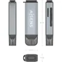 AISENS ASCR-2C10-GR MultiLector Externo USB-C, SD, MicroSD, MMC, Gris