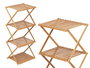 Giftdecor Estanteria Bambu 4 Baldas Plegable Natural 40x45x7 cm (Set de 4)
