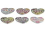 DKD Home Decor Posavasos de Dolomite Corazón Multicolor (Pack de 6)