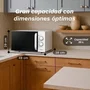 Grunkel MWG-25GRILL - Microondas con Grill 25 Litros, 850W Microondas + 1000W Grill, 5 Niveles Potencia, Función Descongelar, Temporizador 35 Min, Bandeja Cristal, Blanco