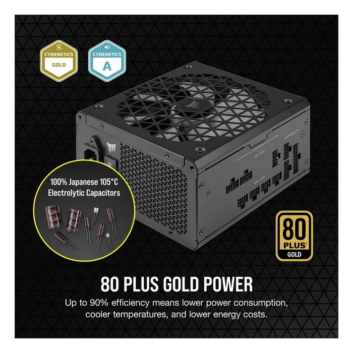 Corsair RM750x SHIFT 750W Fuente de Alimentación ATX 3.0 80 Plus Gold Modular 100-240V Ventilador 140mm Negro