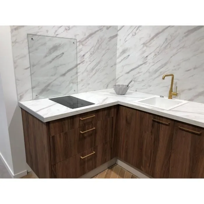 Saint Gobain Parte Inferior Campana Vidrio Seguridad Templado Cristal Claro 70x60 Kit Fijación Integrado Norma EN12150 Fabricación Francesa