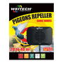 Weitech Ahuyentador Sonoro de Palomas para Exterior, 20-40 m², 85 db, Repelente de Aves con Flash