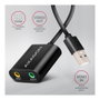 Axagon ADA-12 Mini-adaptador de audio estéreo USB 2.0, 15 cm