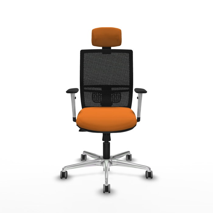 PIQUERAS Y CRESPO Silla de oficina Yunquera con mecanismo Sincro/Traslack, Naranja y Negro PIQUERAS Y CRESPO Silla de oficina Yunquera con mecanismo Sincro/Traslack, Naranja y Negro