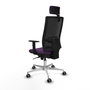 PIQUERAS Y CRESPO Silla de oficina Horna con mecanismo Sincro, Morado y Negro
