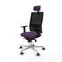 PIQUERAS Y CRESPO Silla de oficina Horna con mecanismo Sincro, Morado y Negro