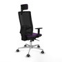 PIQUERAS Y CRESPO Silla de oficina Horna con mecanismo Sincro, Morado y Negro