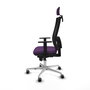 PIQUERAS Y CRESPO Silla de oficina Horna con mecanismo Sincro, Morado y Negro