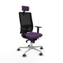 PIQUERAS Y CRESPO Silla de oficina Horna con mecanismo Sincro, Morado y Negro