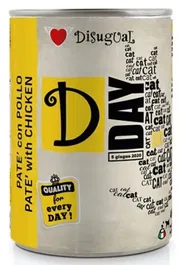 Disugual D-Day Cat Comida Húmeda para Gatos Sabor Pollo en Lata 6x400 gr