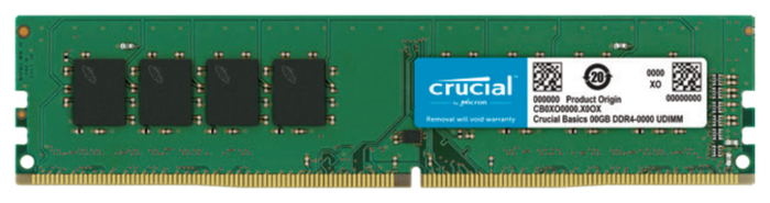 Crucial CB8GU3200 módulo de memoria 4 GB 1 x 4 GB DDR4 3200 MT/s Crucial CB8GU3200 módulo de memoria 4 GB 1 x 4 GB DDR4 3200 MT/s
