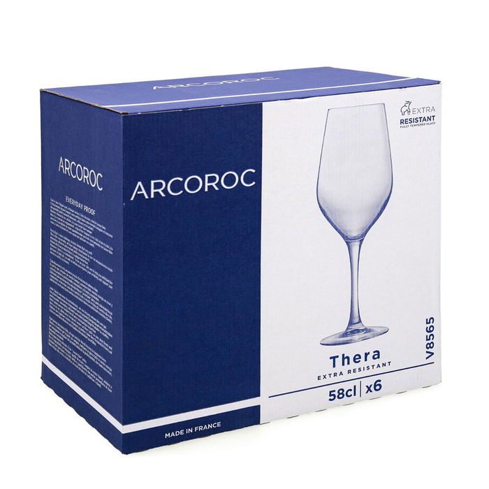 Cajas 6 Copas Vidrio Tensionado Thera Arcoroc 58 cL