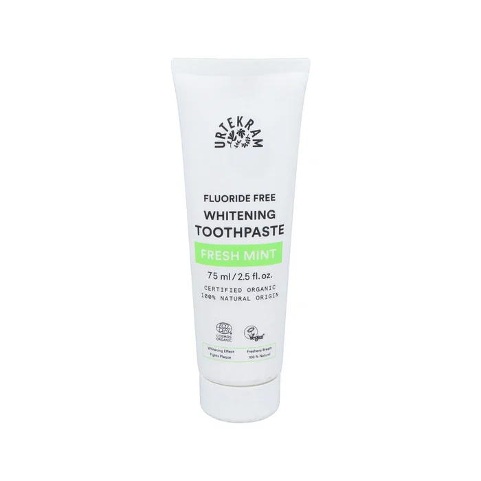 Urtekram Dentífrico de Menta Fresca 75 ml - Natural y Vegano, Previene Caries y Gingivitis, Sin Alcohol, Refresca el Aliento Urtekram Dentífrico de Menta Fresca 75 ml - Natural y Vegano, Previene Caries y Gingivitis, Sin Alcohol, Refresca el Aliento
