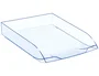 Cep Bandeja sobremesa 370x270x61 mm, porta documentos plástico transparente celeste, apilable, 240x320 mm