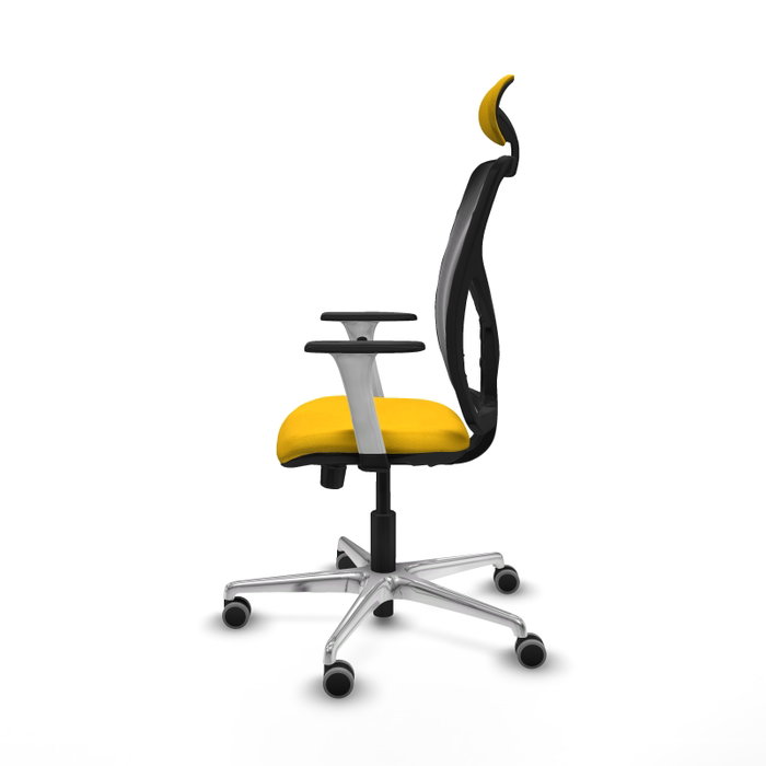 PIQUERAS Y CRESPO Silla de oficina Motilla con mecanismo Sincro/Traslack, Amarillo y Negro PIQUERAS Y CRESPO Silla de oficina Motilla con mecanismo Sincro/Traslack, Amarillo y Negro