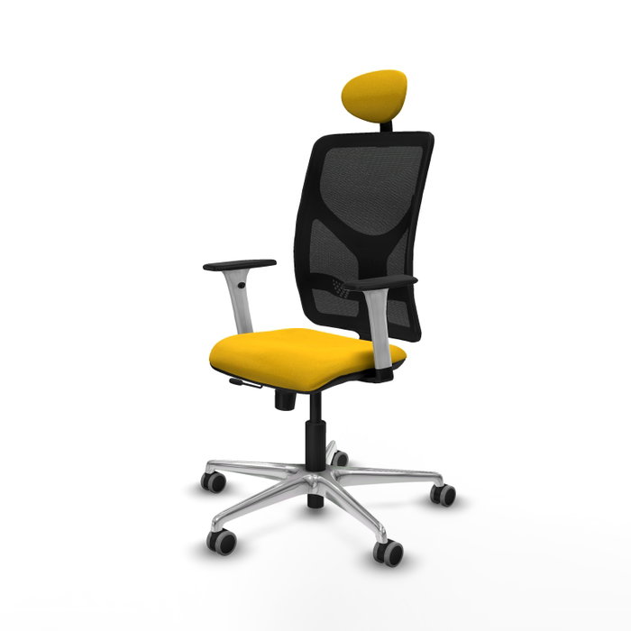 PIQUERAS Y CRESPO Silla de oficina Motilla con mecanismo Sincro/Traslack, Amarillo y Negro PIQUERAS Y CRESPO Silla de oficina Motilla con mecanismo Sincro/Traslack, Amarillo y Negro