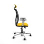 PIQUERAS Y CRESPO Silla de oficina Motilla con mecanismo Sincro/Traslack, Amarillo y Negro