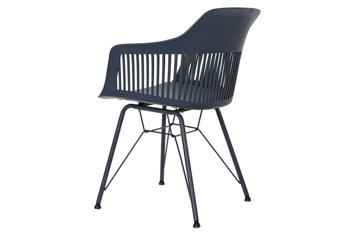 DKD Home Decor Silla PP Metal Azul Marino