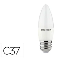 TOSHIBA Bombilla LED 4.7W 3000K C37 E27 - Luz Cálida