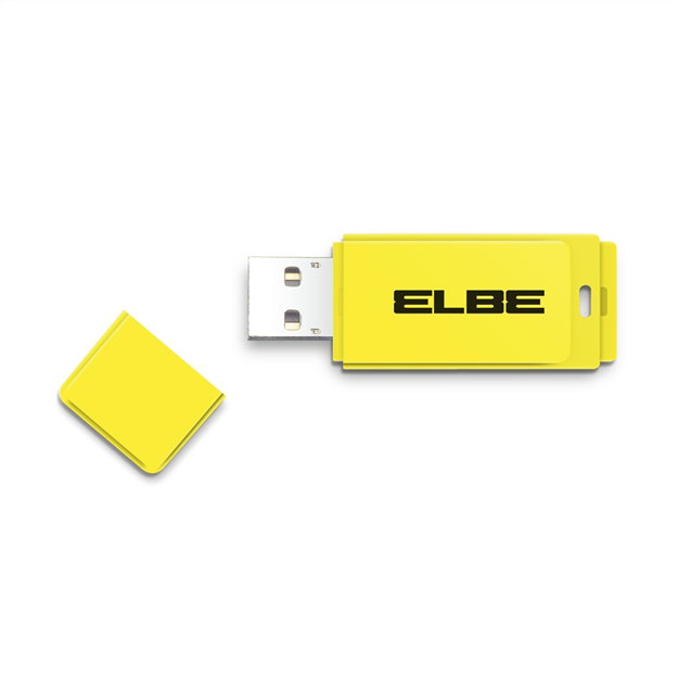 Elbe USB-332 Pack de 3 Pendrives 32GB USB 2.0 - Azul, Amarillo, Rosa