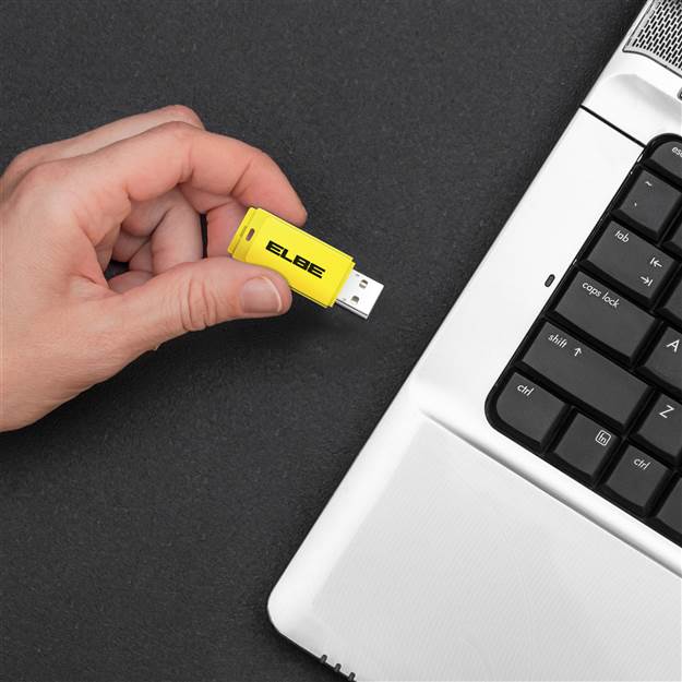Elbe USB-332 Pack de 3 Pendrives 32GB USB 2.0 - Azul, Amarillo, Rosa
