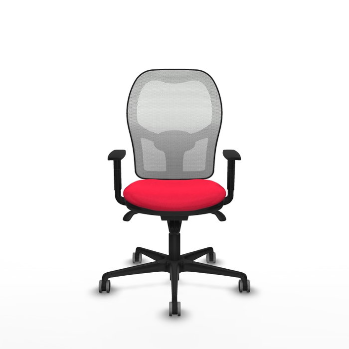 PIQUERAS Y CRESPO Silla de oficina Jorquera roja y blanca con mecanismo sincro PIQUERAS Y CRESPO Silla de oficina Jorquera roja y blanca con mecanismo sincro