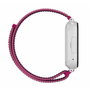 Savefamily Smartwatch con caja blanca y correa de tejido raspberry