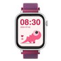 Savefamily Smartwatch con caja blanca y correa de tejido raspberry