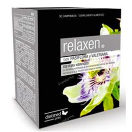 DIETMED Relaxen 30 Comp. Suplemento para la relajación con Valeriana, Pasiflora, Lúpulo y Biotina para el sistema nervioso y sueño natural
