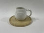 DKD Home Decor Set de Café Corazón de Porcelana Blanco, 6 Piezas