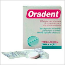 ORADENT Tableta De Limpieza Para Protesis 30 Unidades