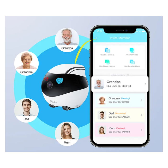 Enabot EBO Air Robot con Cámara 1080p, Seguimiento IA, LiDAR y Control por App