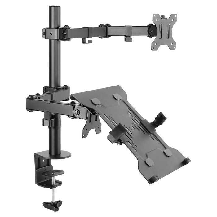 Equip Soporte de escritorio articulado doble brazo para monitor y portátil 13-32 pulg.